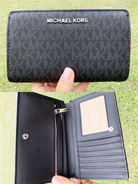 michael kors bifold wallet womens|Michael Kors slim bifold wallet.